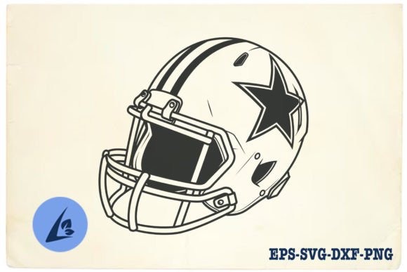 American Football Helmet SVG Clipart 16 for Graphics & Crafts Projects