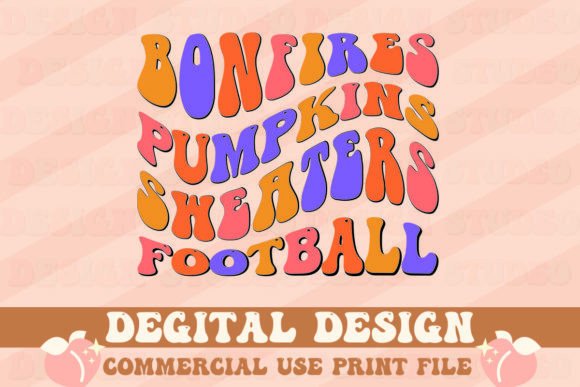 Bonfires Pumpkins Sweaters Football,Retr: Retro Craft Graphics for Seasonal Design Projects