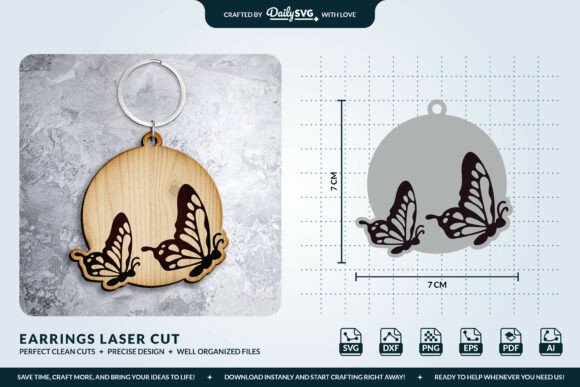 Butterfly Keychain Laser Cut Template Review