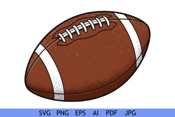 Classic Brown American Football Graphics for Crafts