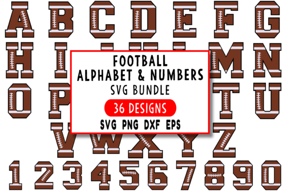 Football Alphabet SVG Bundle for Graphics & Crafts