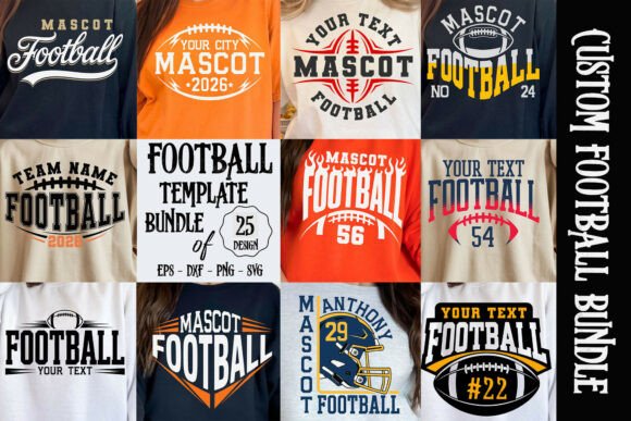 Football Bundle Svg for Graphics and Crafts