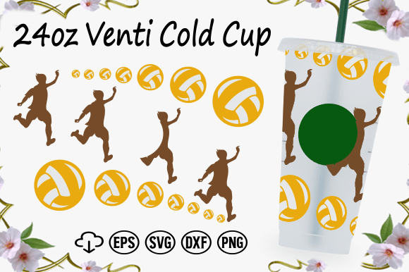 Football Cold Cup Full Wrap 24oz