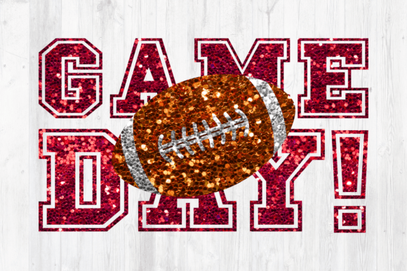 Football Game Day Red Glitter Graphics & Crafts Review