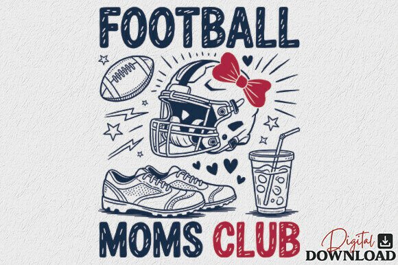 Football Moms Club SVG: Graphics for Crafts