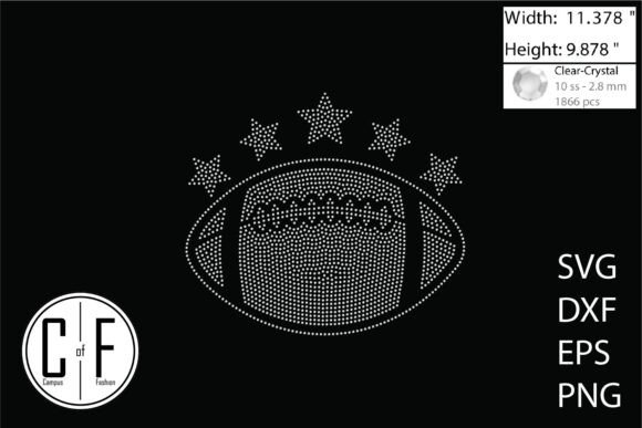 Football Rhinestone Template for Crafts & Graphics