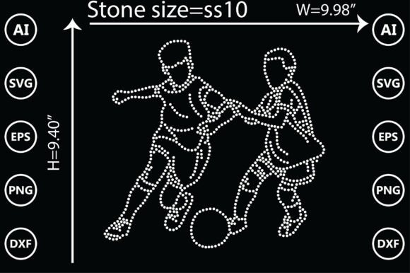 Football Rhinestone Templates Design: Graphics & Crafts