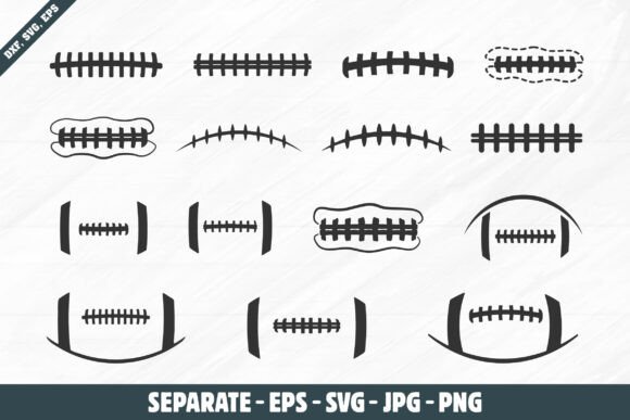 Football & Rugby Laces Graphics for Crafts