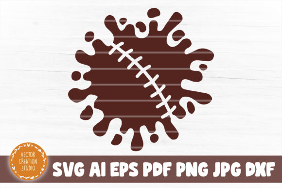 Football Splash SVG Cut File for Crafts & Graphics