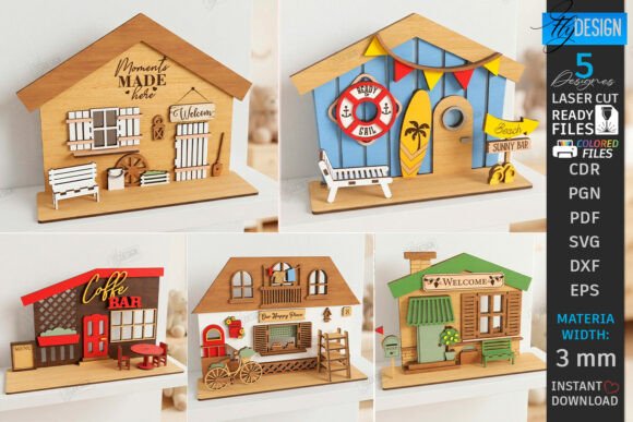 Mini House Entrance Laser Cut Bundle SVG Review