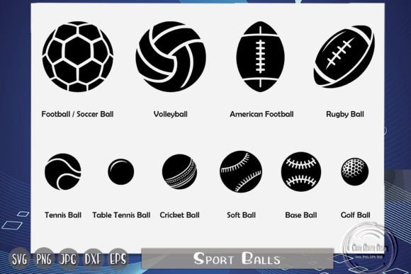 Sports Balls Graphics for Local Business Crafts
