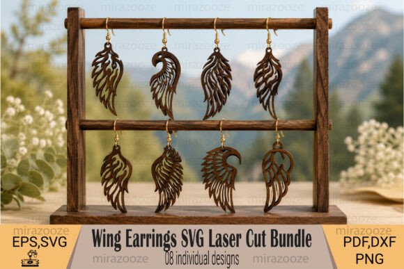Wing Earrings SVG Laser Cut Bundle Review