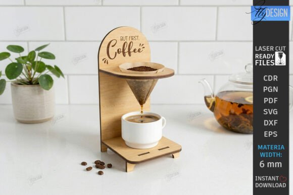 Wooden Coffee Drip Stand Laser Cutting Stands